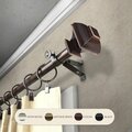 Central Design 0.8125 in. Vicky Curtain Rod with 28 to 48 in. Extension, Cocoa 4882-287